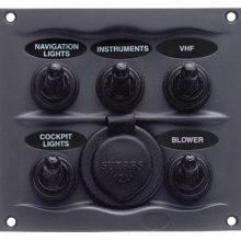 BEP swd paneel, 5 schakelaars+20mm plug