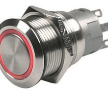 BEP schakelaar on/off 12v rood, led