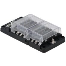 Egis Mobile RT Fuse Block 12 Pos w/Ground & LED Indication, Retail Pack