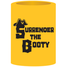 CAN COOLER - SURRENDER THE BOOTY - YELLOW/BLACK