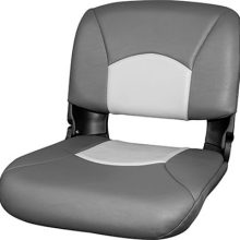 All-Weather(TM) High-Back Black Seat - Charcoal/Gray Cushion