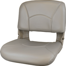 All-Weather(TM) High-Back Black Seat - Stone