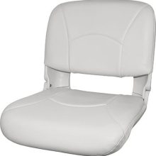 All-Weather(TM) High Back Black Seat -White
