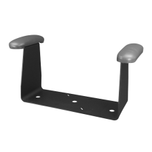 DLX Powder Coated Black Armrest Bracket with charcoal Pads